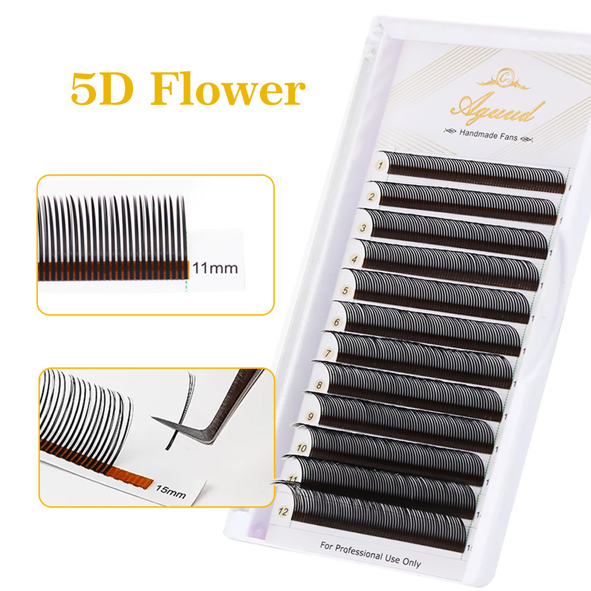 Eyelash Extension Hybrid - AGUUDU Flora Naturalne Przedłużenia Rzęs 5D