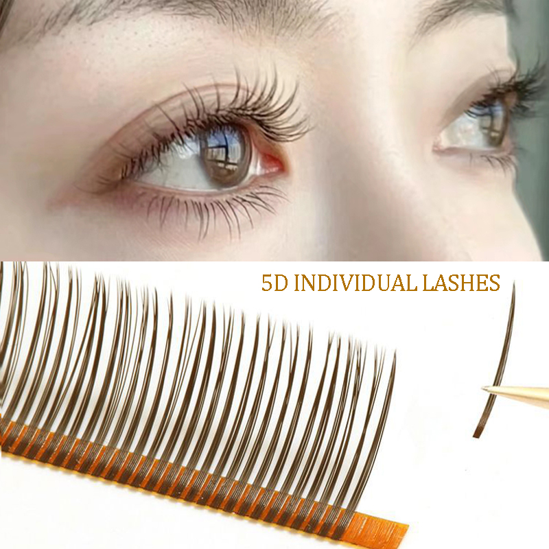 Eyelash Extensions Classic - 5D pojedyncze rzęsy matowe czarne naturalne