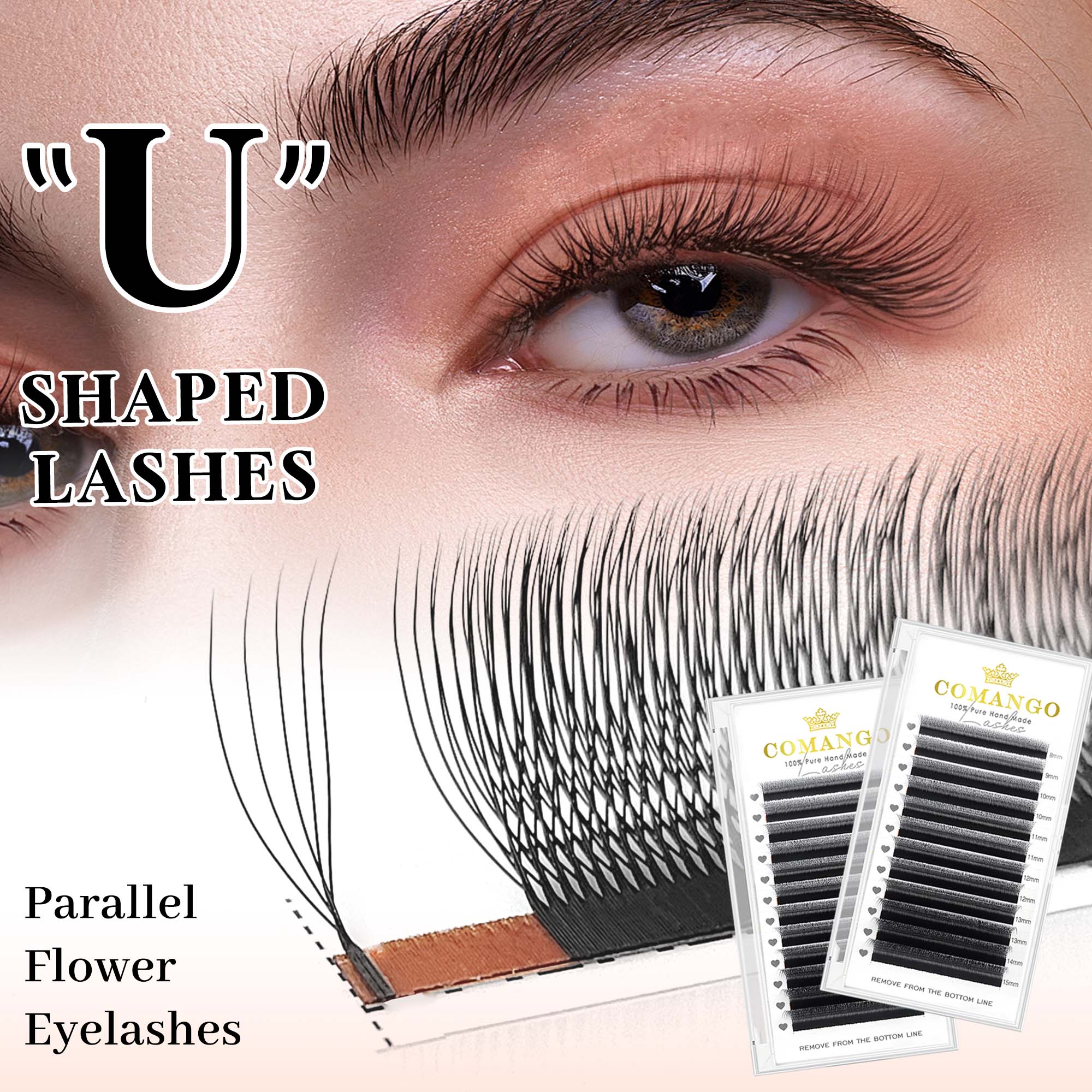 Eyelash Extension Supernatural - CoMango mix8-15mm rzęsy w kształcie litery