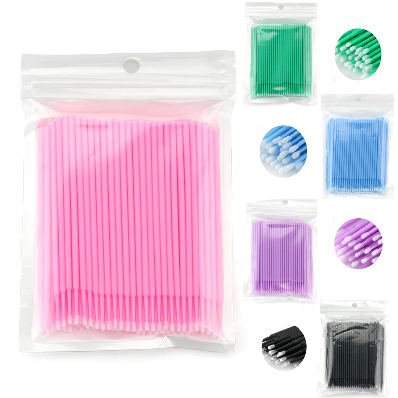 Eyelash Extension Remover - 50/100 szt. Jednorazowe mikro szczotki przedłużanie