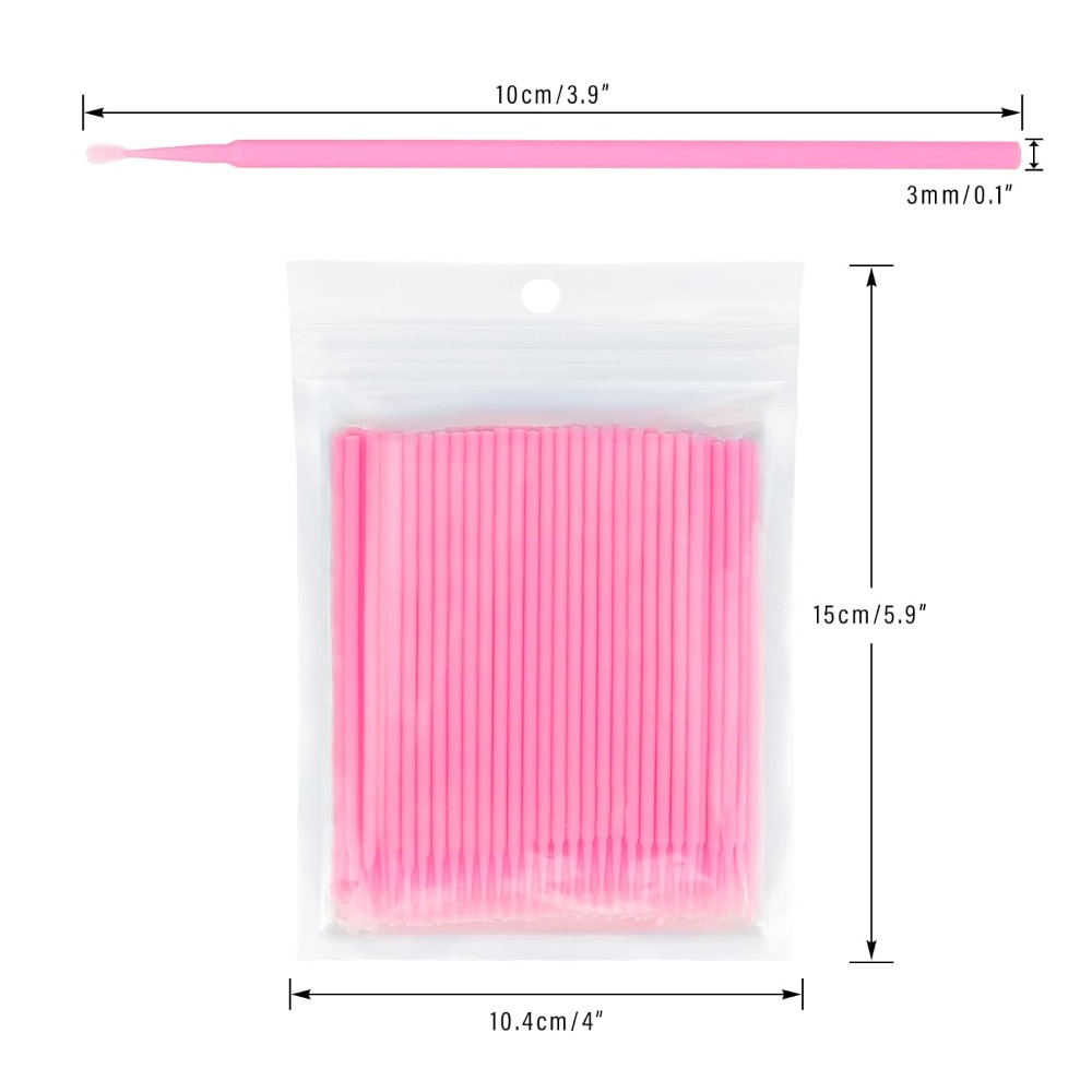 Eyelash Extension Remover - 500 sztuk jednorazowych mikro-wacików z bawełny,