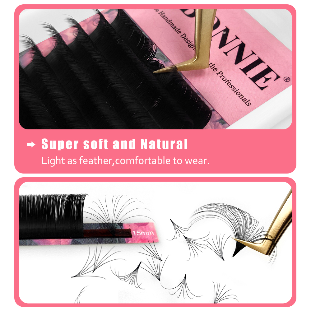 ABONNIE Matte Black Easy Fan L – Eyelash Extension Hybrid recenzja i cena